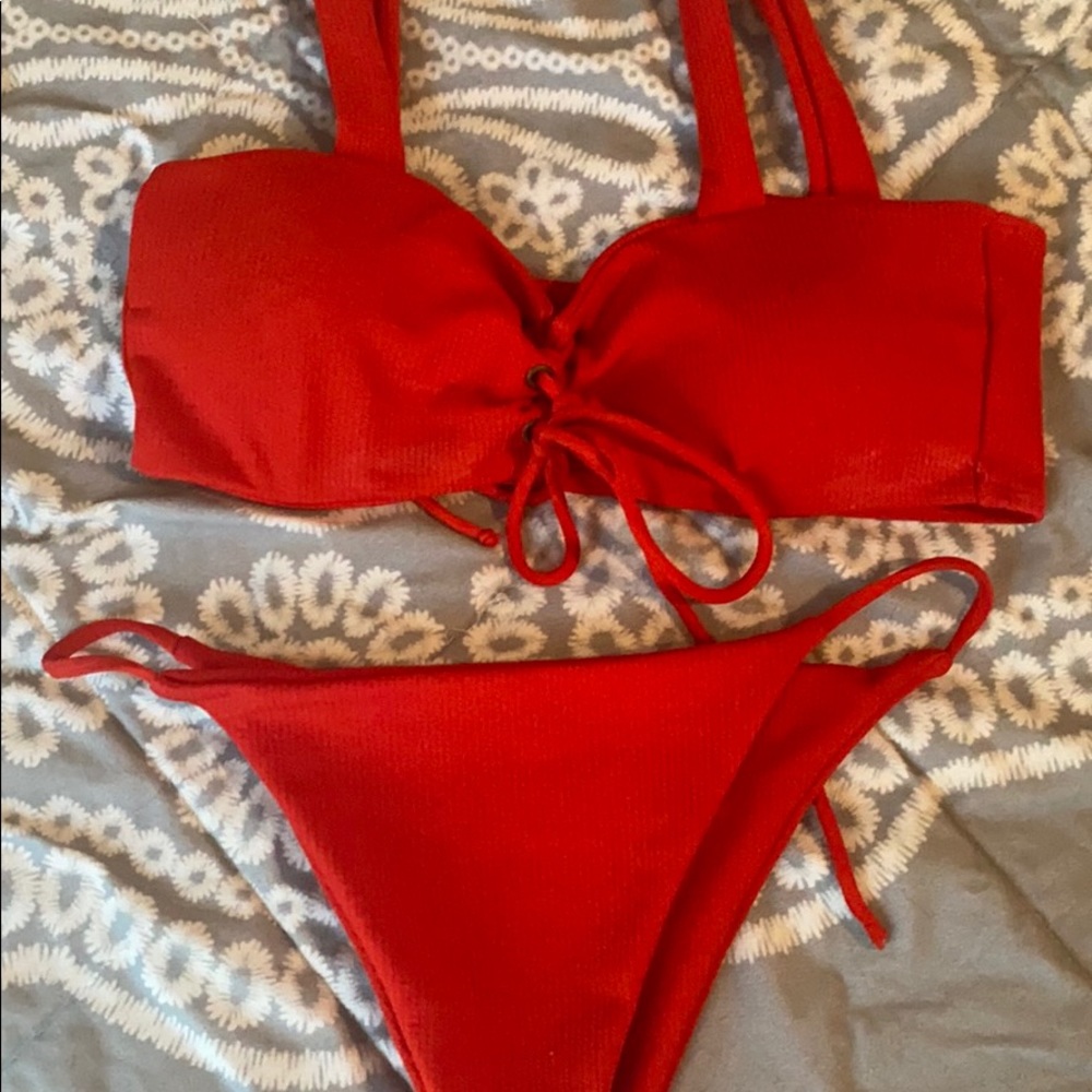 Red bikini!